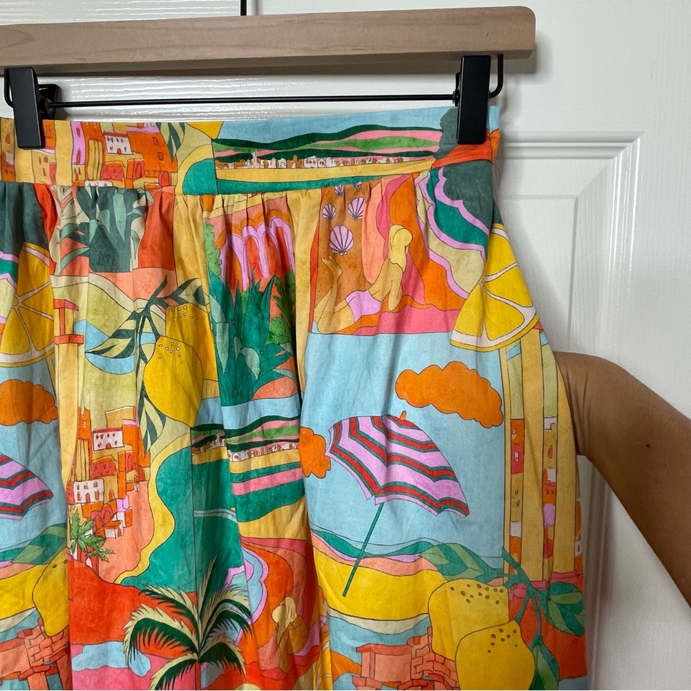 New Show Me Your Mumu Pisa Skirt Postcards from Italia with Pockets Size Medium - Picture 6 of 16